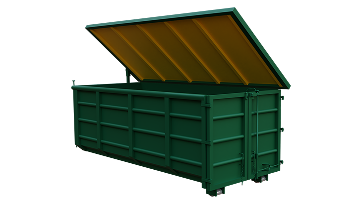 Abroll container with cover 2