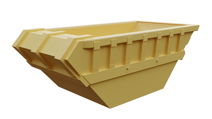 Metal skip container for mud 1