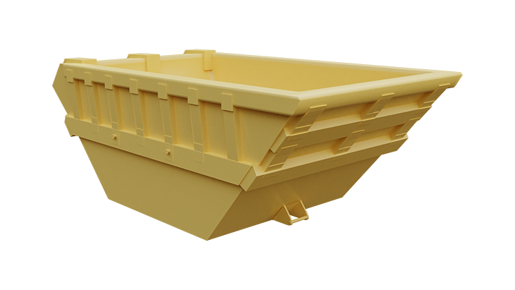 Metal skip container for mud 2